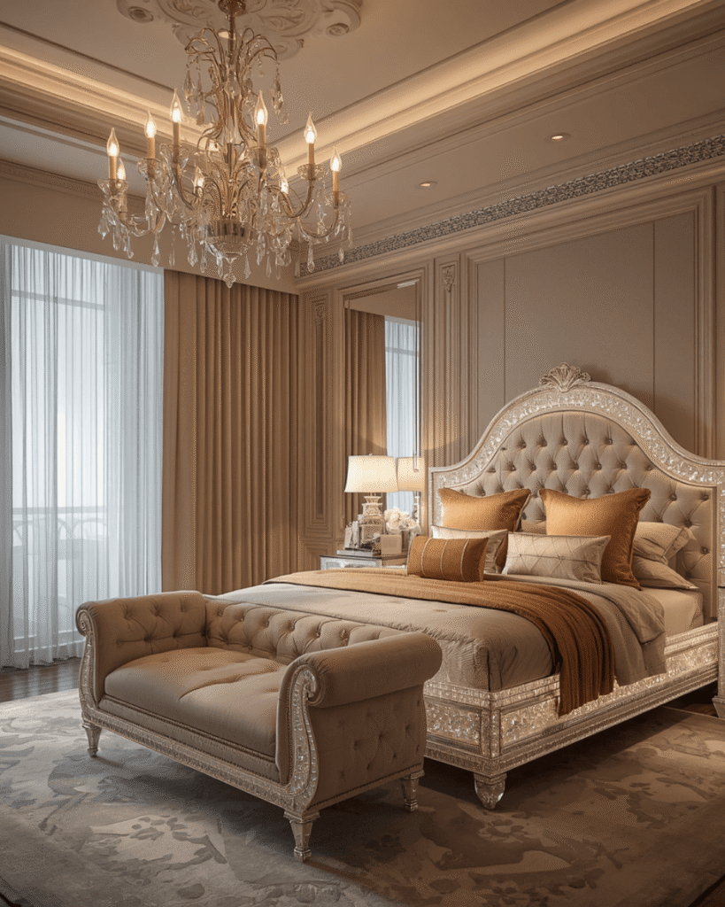 1. Luxury Crystal Bed Design Ideas For Glamorous Bedrooms