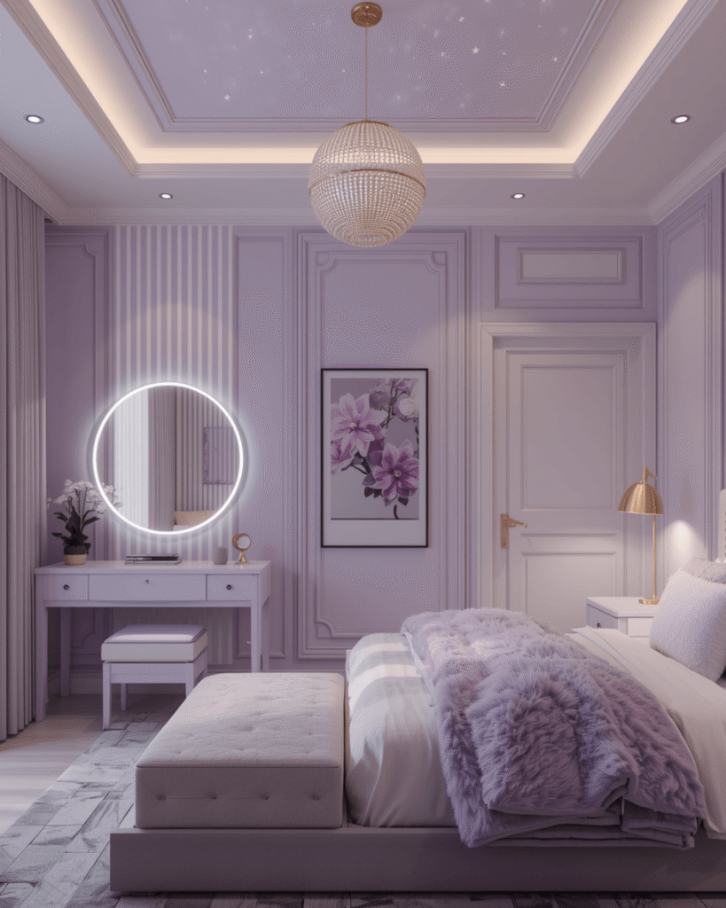1. Modern Lavender Bedroom Ideas for Elegant Girls