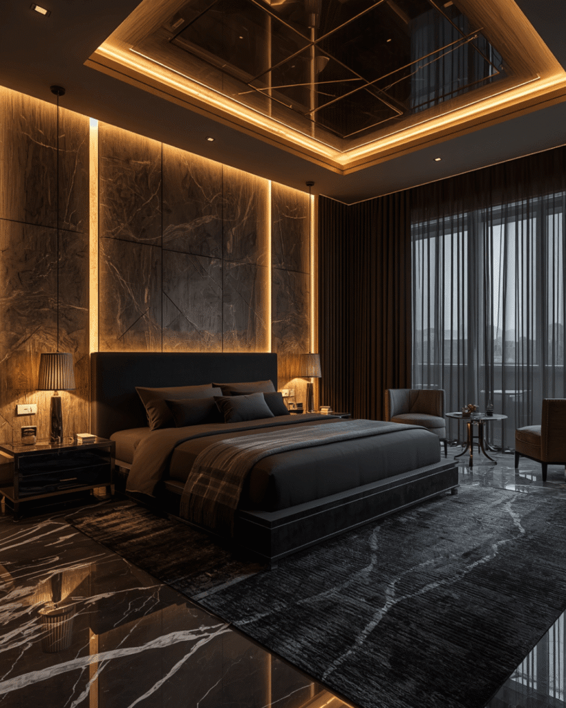 1. Modern Luxury Bedroom Design Ideas with LED Lighting