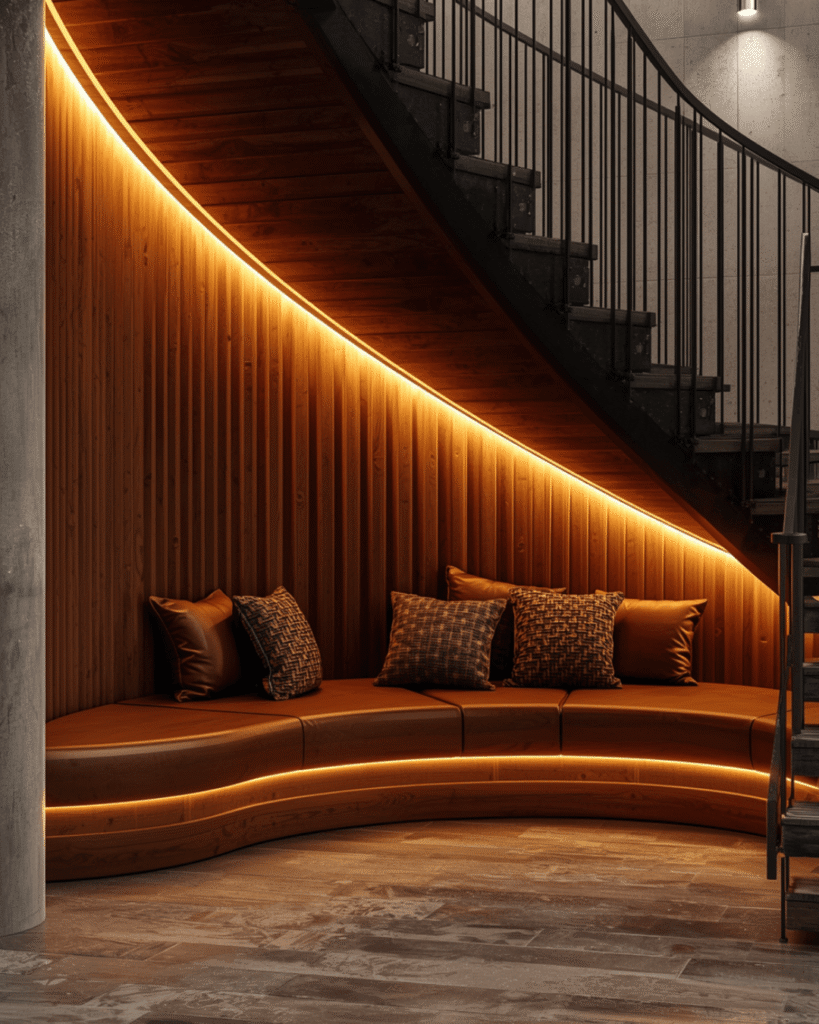 1. Modern Staircase Seating Design Ideas for Luxury Homes