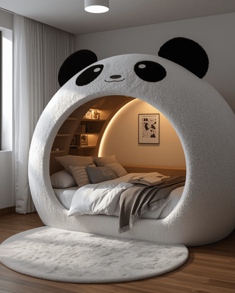 1. Title Cozy Panda Bed Design for a Playful Kids Bedroom