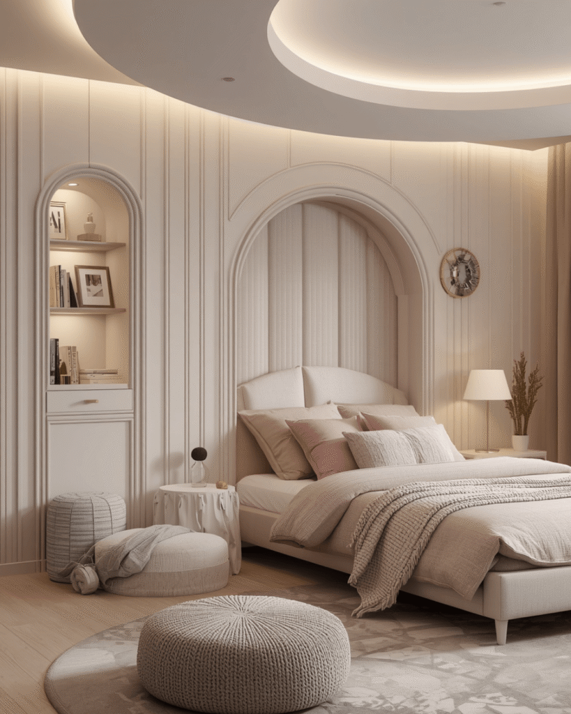 1.Modern Luxury Kids Bedroom Design with Soft Neutral Tones