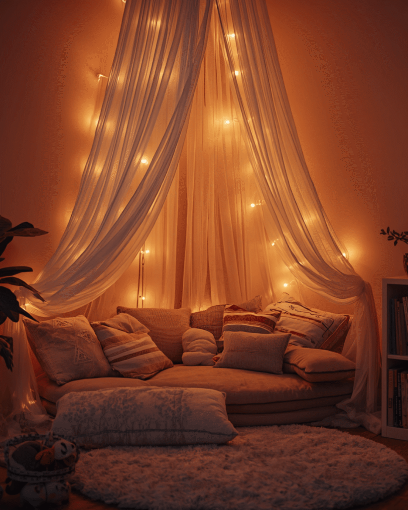 10. Cozy Indoor Reading and Play Space for Kids