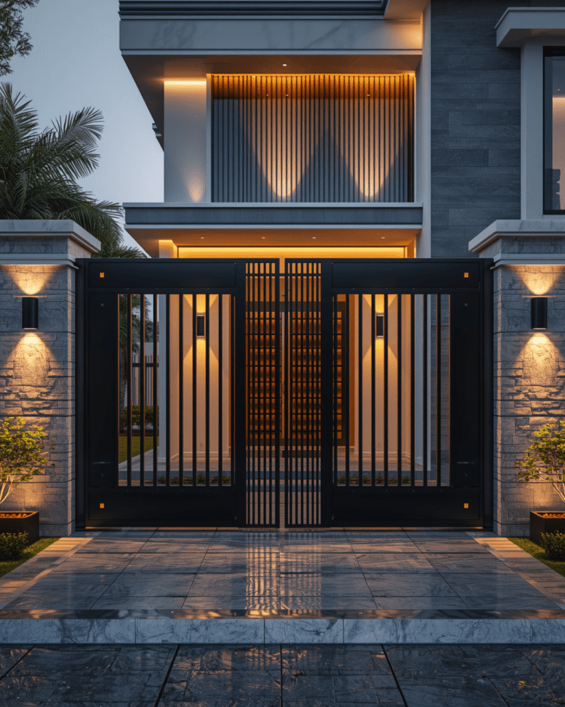 10. Elegant Exterior Gate Designs 