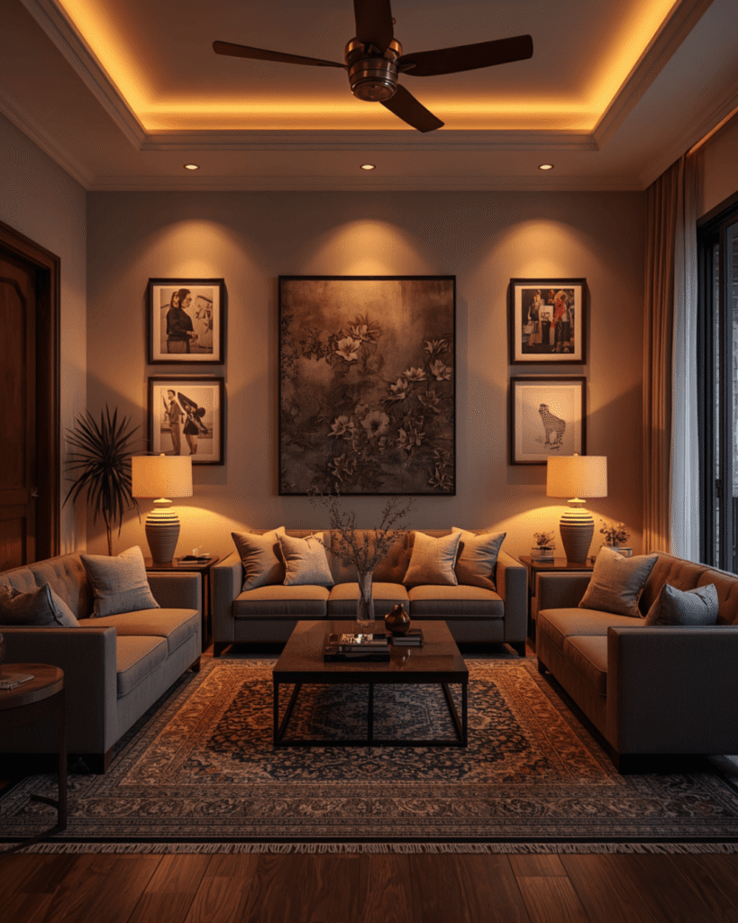 10. Elegant Living Room Setup Ideas with Balanced Decor