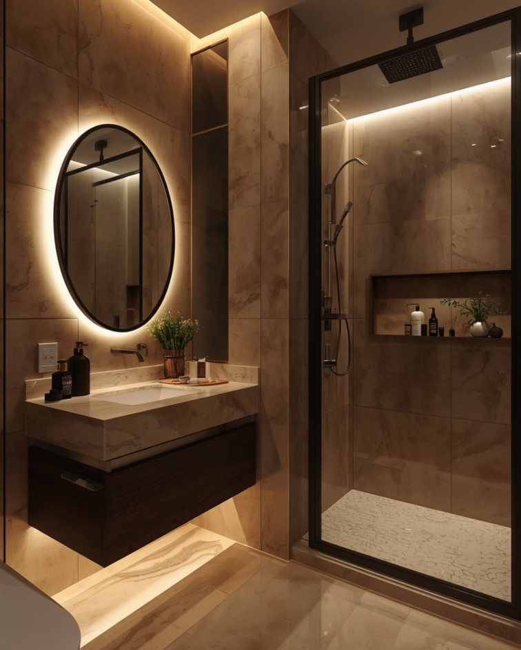 10. High-End Bathroom Interior Design for Modern Apartments