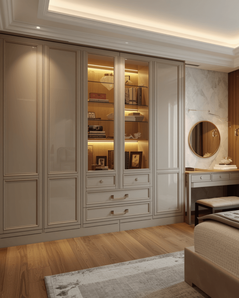 Luxury Wardrobe Design With Elegant Dressing Table Inspiration