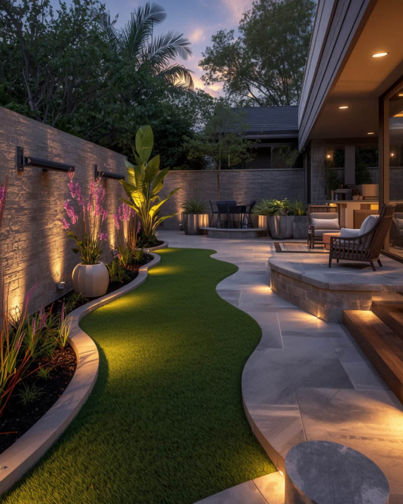 10. Modern Outdoor Living Space Ideas with Stylish 
