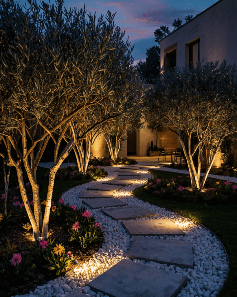 10. Modern Villa Garden Lighting Inspiration