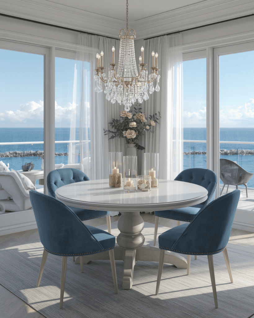 10. Sophisticated Coastal Dining Room