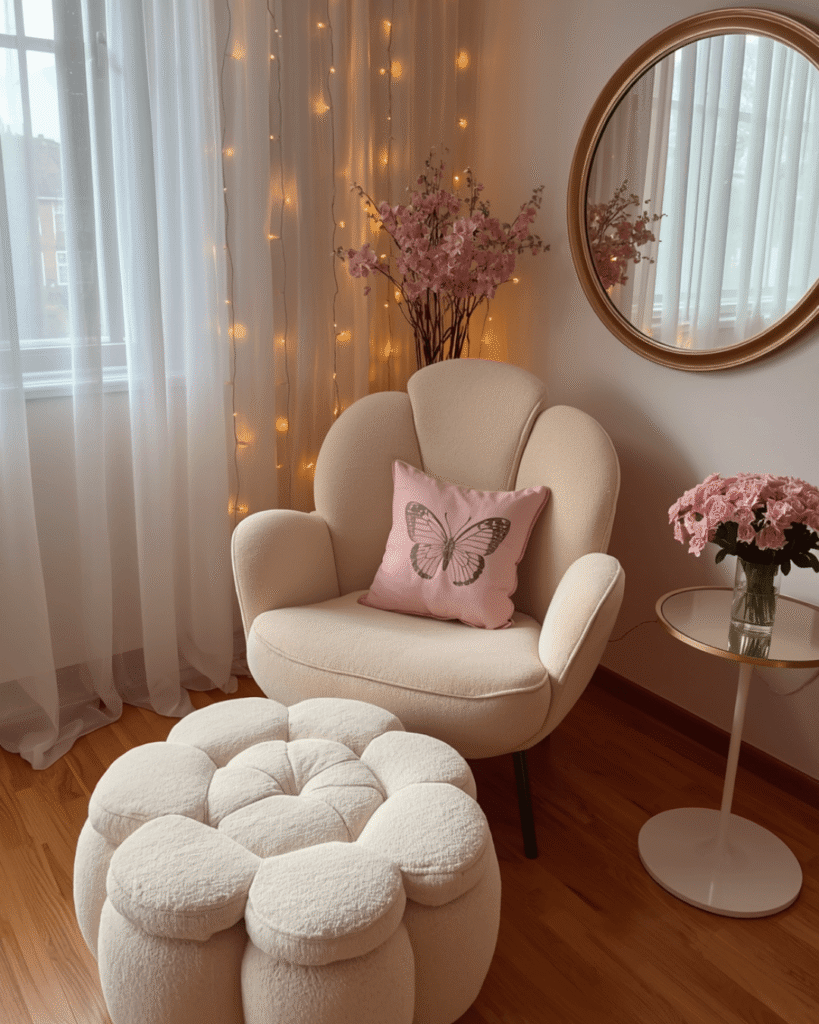10.Comfortable Reading Spot with Cozy Seating Design
