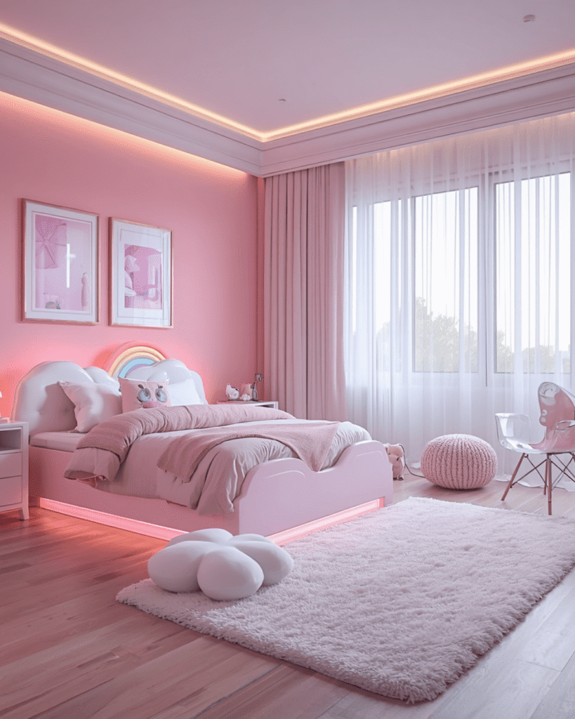 2.Magical Pastel Bedroom Design for Girls