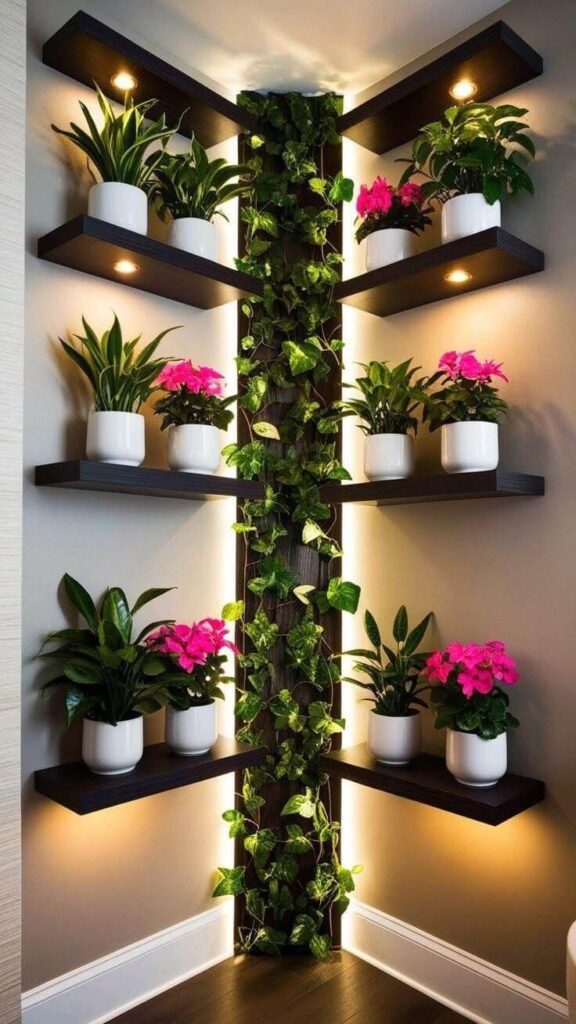 2.Modern Indoor Plant Wall Decor for Small Spaces