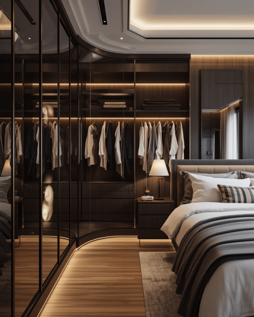 3. Elegant Corner Closet Ideas for Small Modern Bedroom