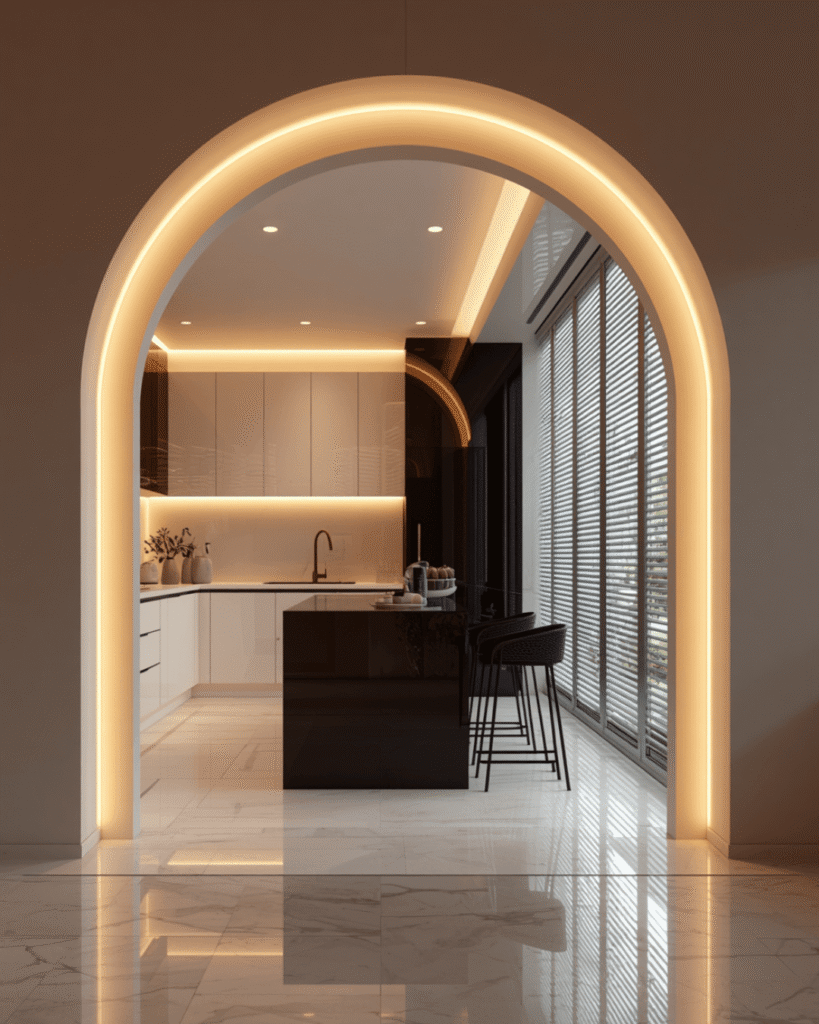 3. Futuristic Kitchen Interior Design for Contemporary Homes