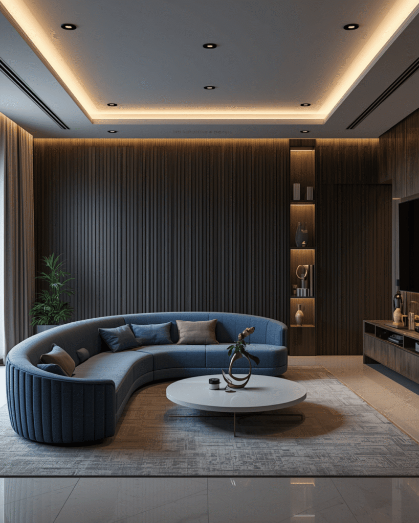 3. Luxury Minimalist Living Room Sofa Design