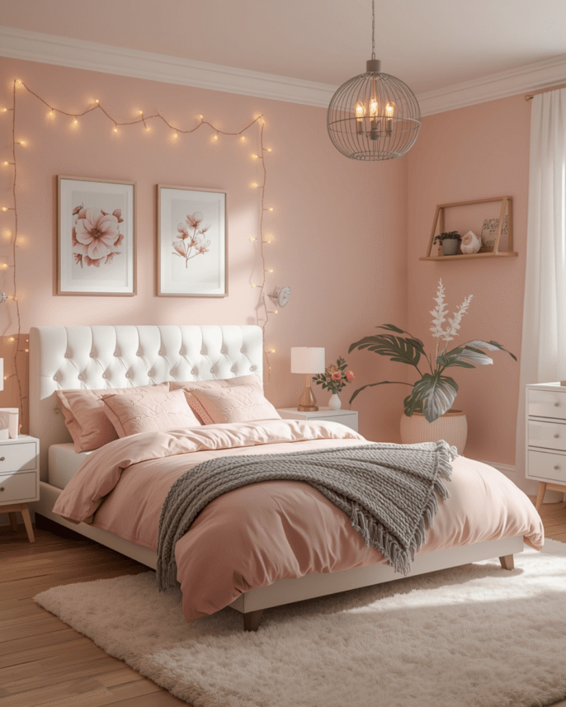 3. Small Bedroom Setup Ideas with Soft Lighting and Minimal Decor