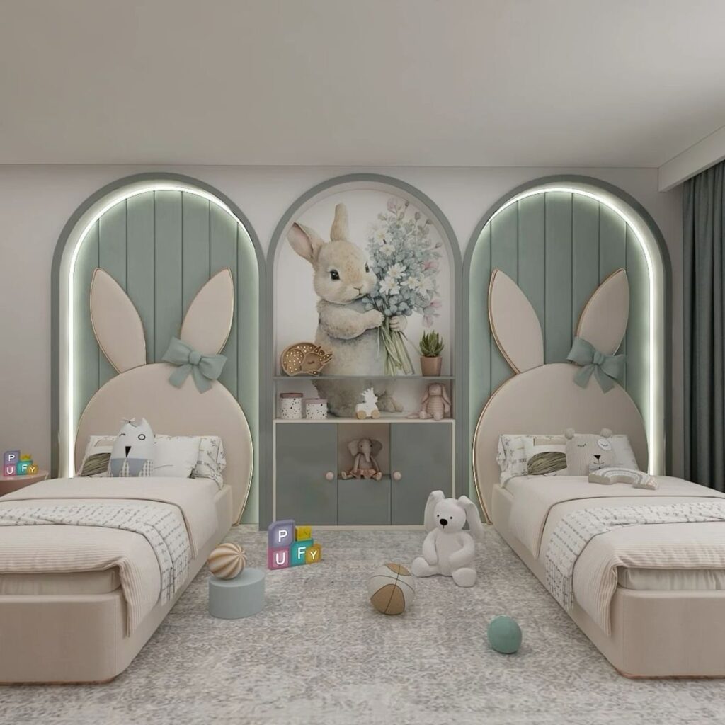 Luxury Bunny-Themed Kids Bedroom Ideas for Modern Homes