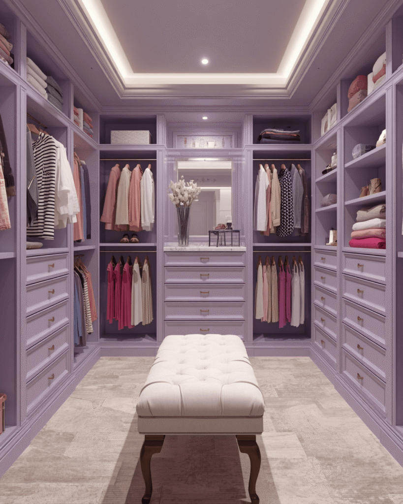 4. Elegant Dressing Room Design with Neutral Tones