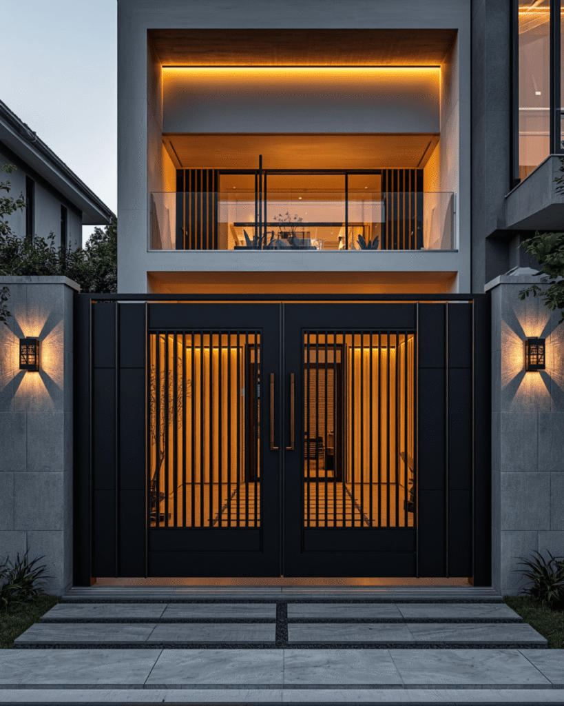 4. Minimalist Luxury Entrance Gate Ideas 
