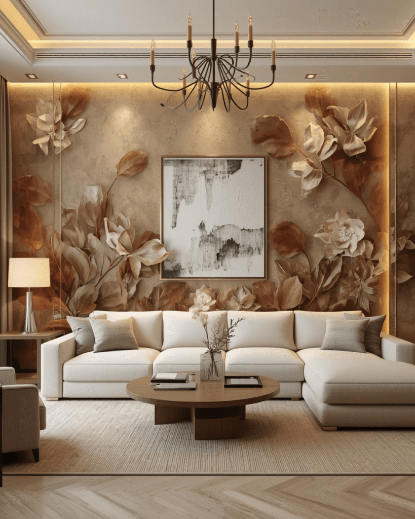 4. Sophisticated Nature-Inspired Wall Decor