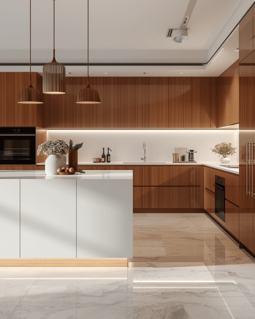 4. Stylish Open Concept Kitchen with Ambient 