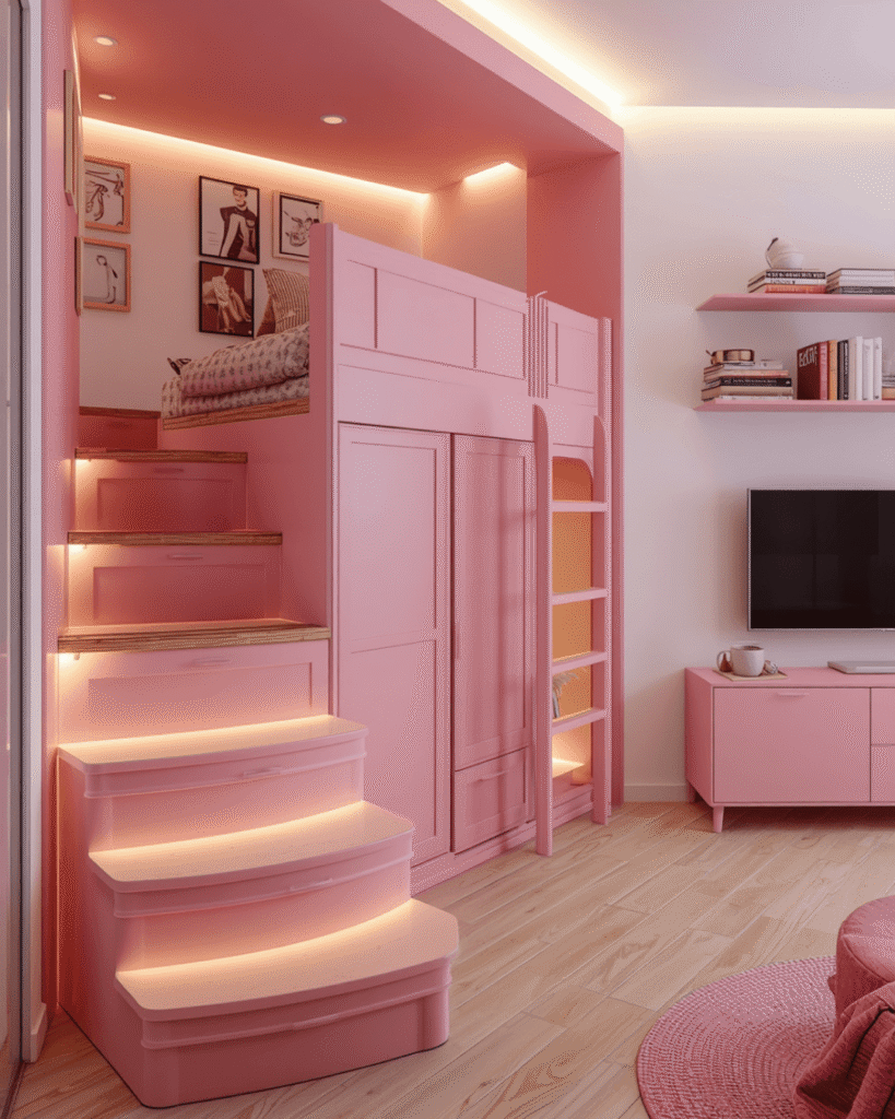 5. Modern Kids Bedroom Ideas with Multifunctional Bunk Bed Setup