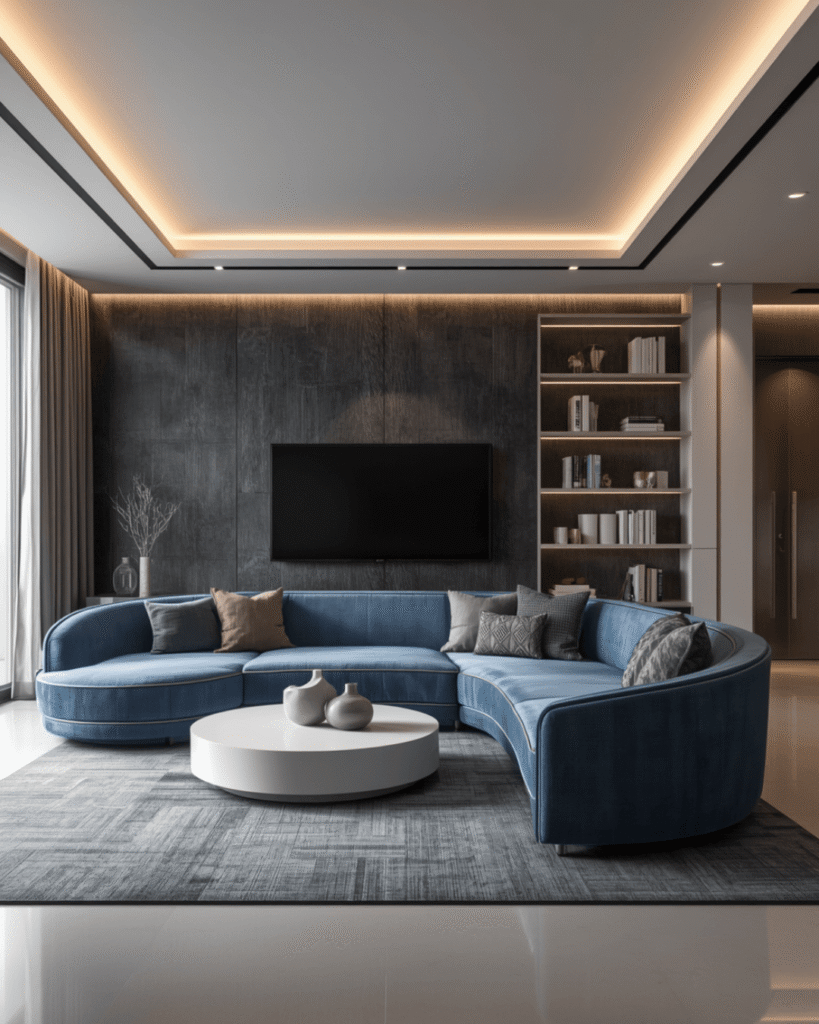 5. Stylish Futuristic Lounge Interior
