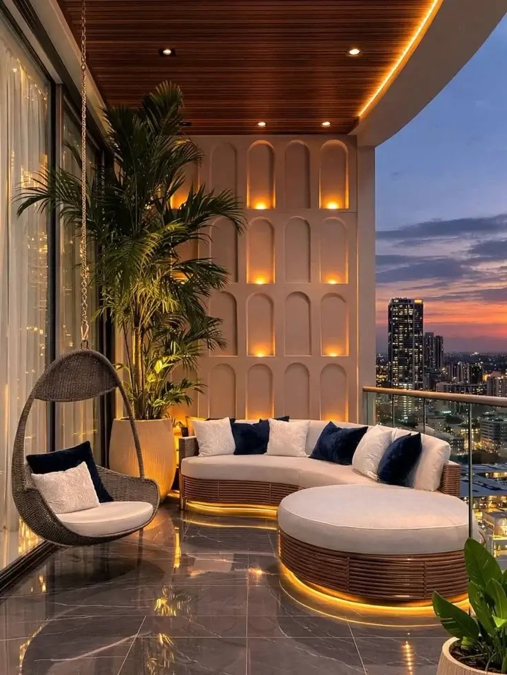 10 Luxury Balcony Lounge Ideas For A Modern Apartment
