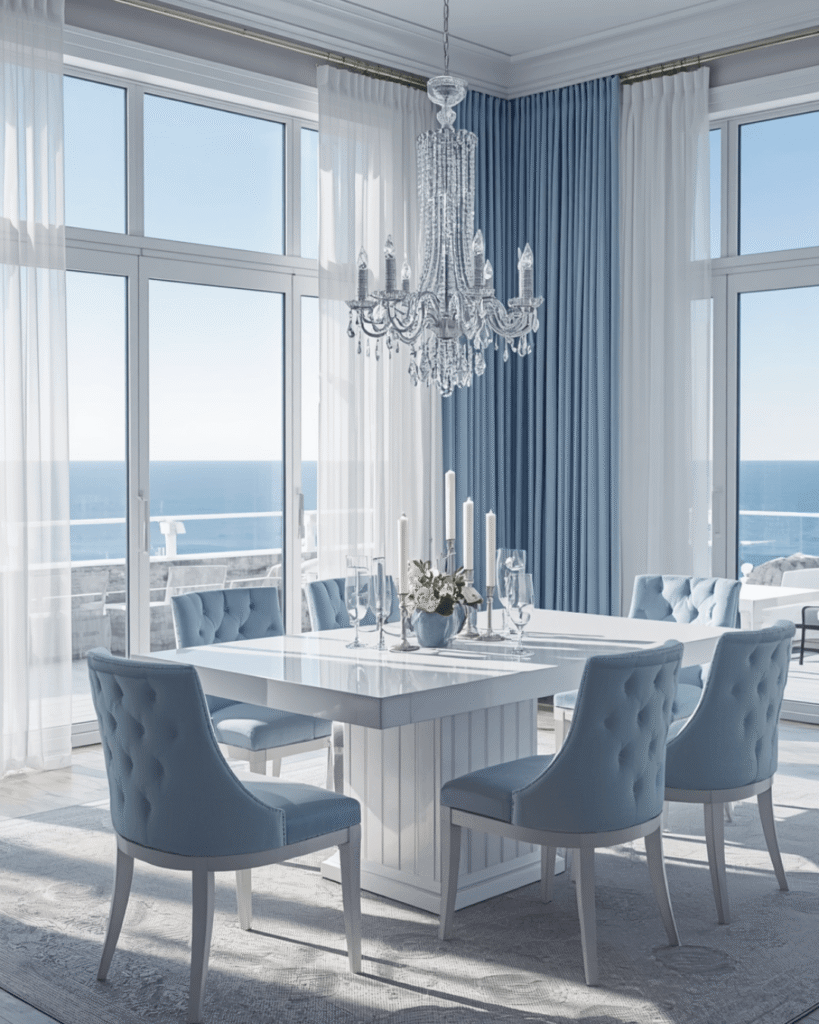 6. Contemporary Coastal Dining Room Styling Inspiration