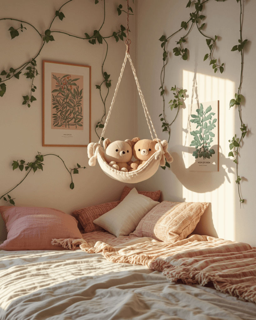 6. Cute Plushie Hammock Ideas for Aesthetic 