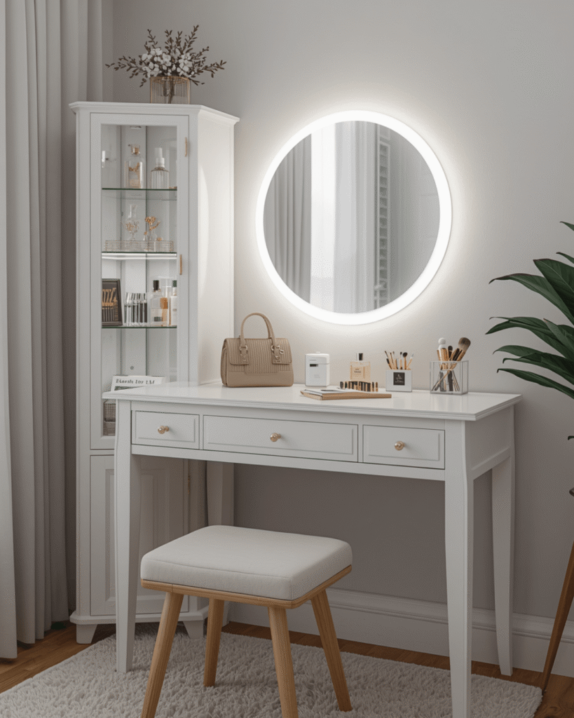 6. LED Mirror Vanity Setup for Perfect Makeup Lighting at Home