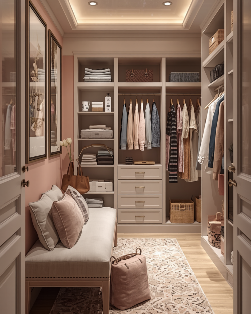 6. Minimalist Closet Design with Organized Storage 