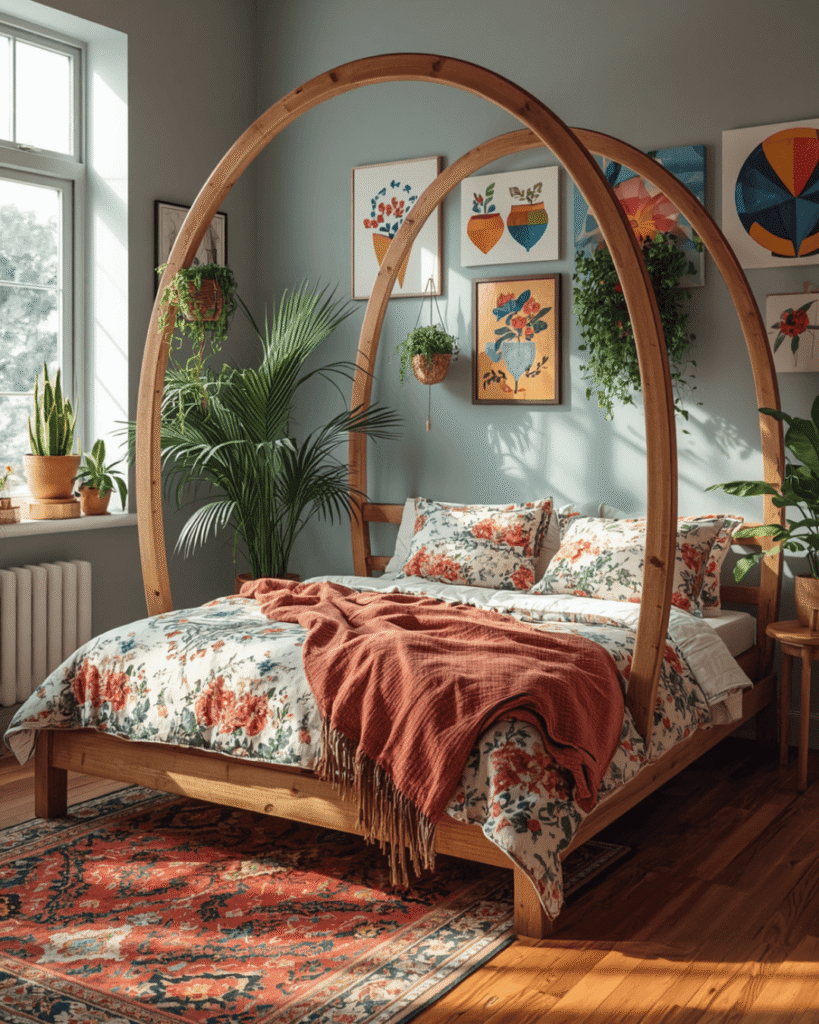 6. Nature-Inspired Bedroom Design with Indoor Plants