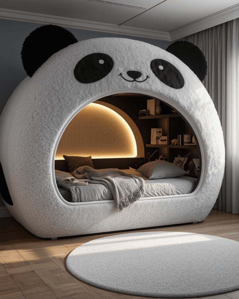 6. Title Fun and Comfortable Panda Bed Ideas