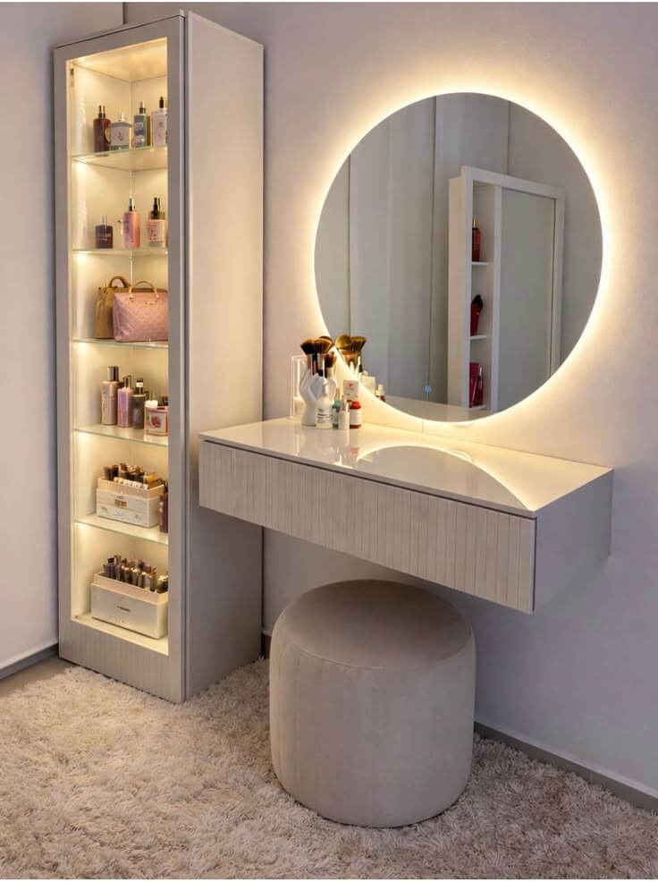 7. Aesthetic Vanity Table Setup for Pinterest-Worthy Bedroom Decor
