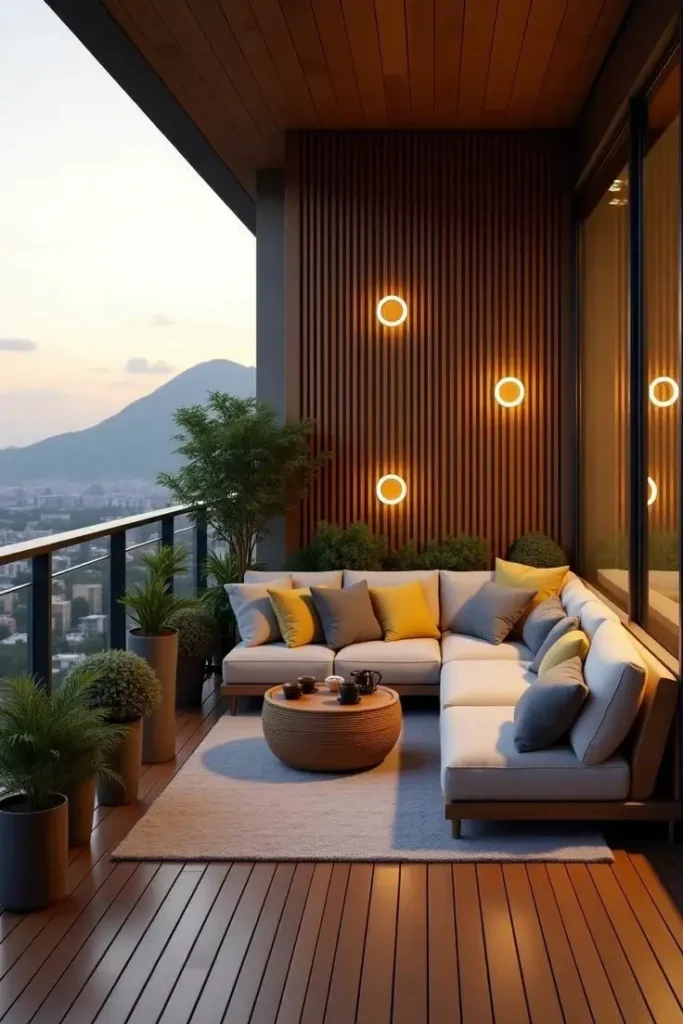 7. Luxury Outdoor Living Spaces with Stunning City Views