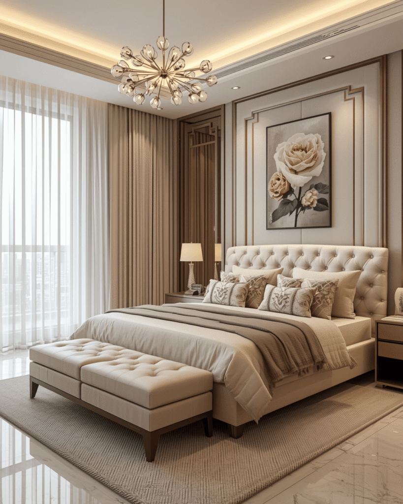 8. Elegant Bedroom Ceiling Design Ideas