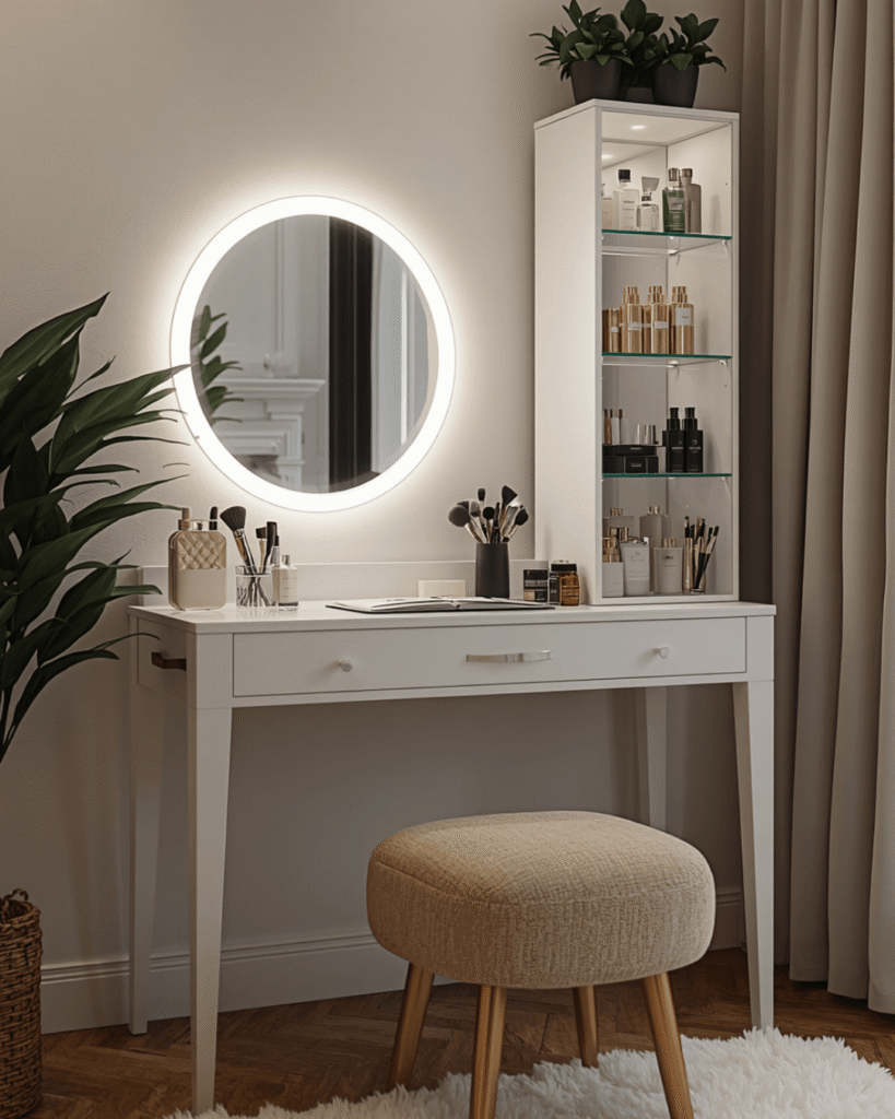 8. Elegant White Vanity Table Ideas for Modern Interior Design