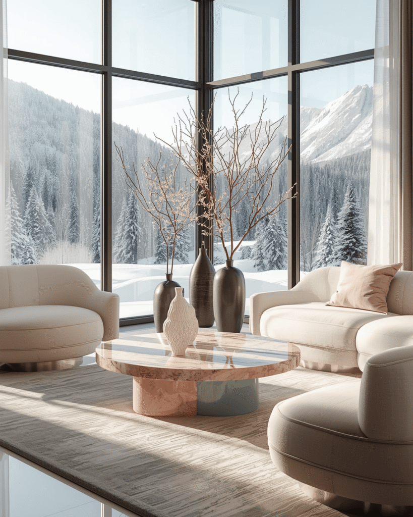 8. Stylish Resin Coffee Table Styling for Bright Living Rooms