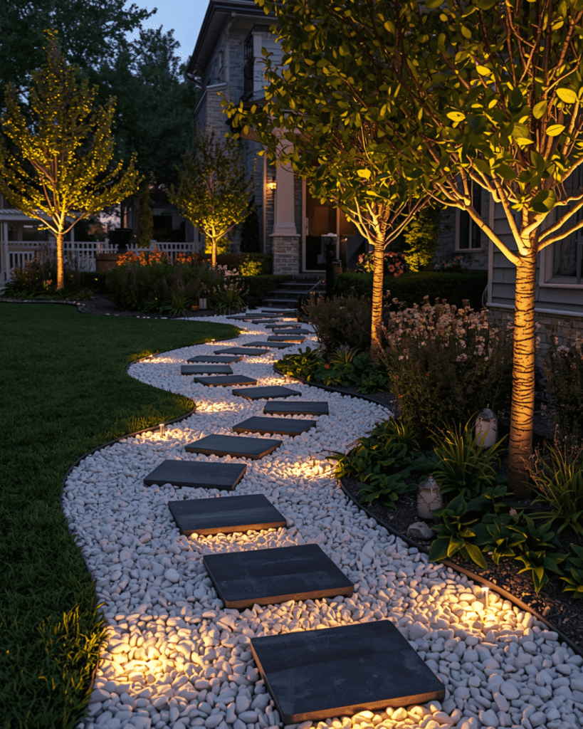 8. Warm Ambient Garden Lighting Ideas 
