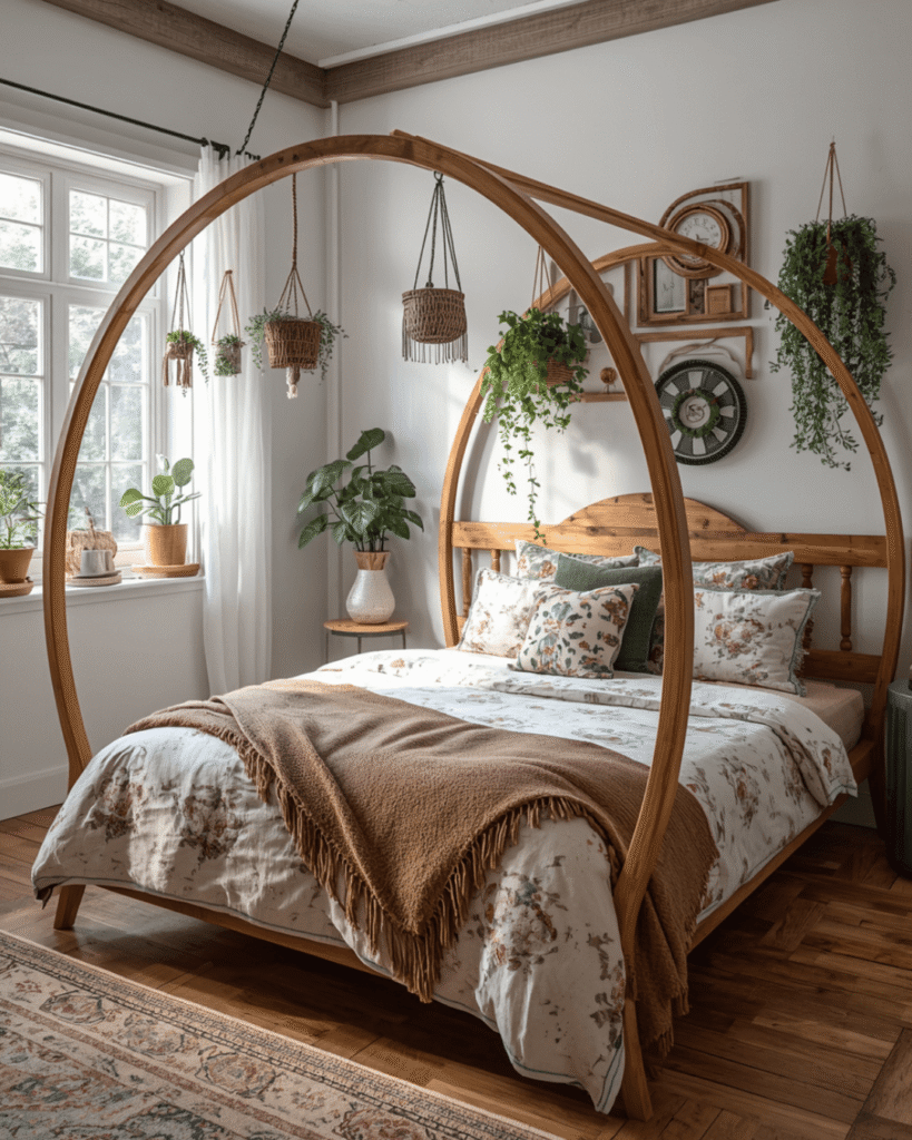 8. Warm and Cozy Bedroom Setup with Textured Fabrics