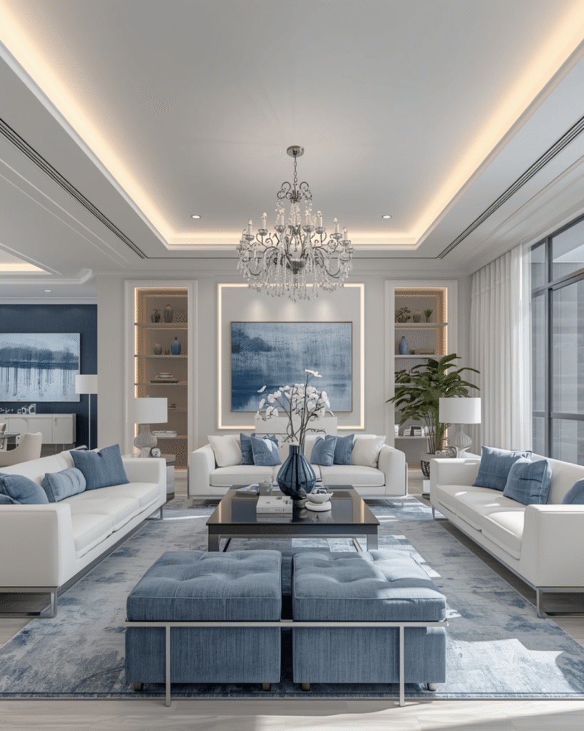 8.Bright and Airy Modern Living Room Setup