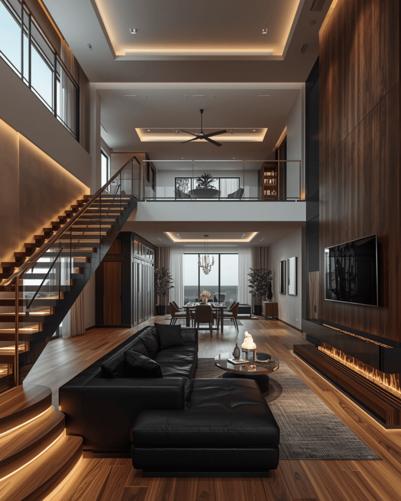 8.Luxury Loft House Interior Ambient Lighting