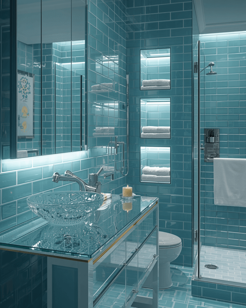 9. Bright Contemporary Bathroom with Glass 
