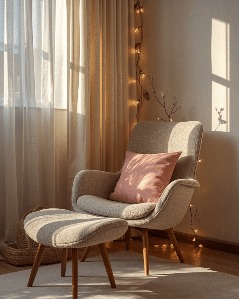  9. Dreamy Cozy Corner Setup with Soft Lighting