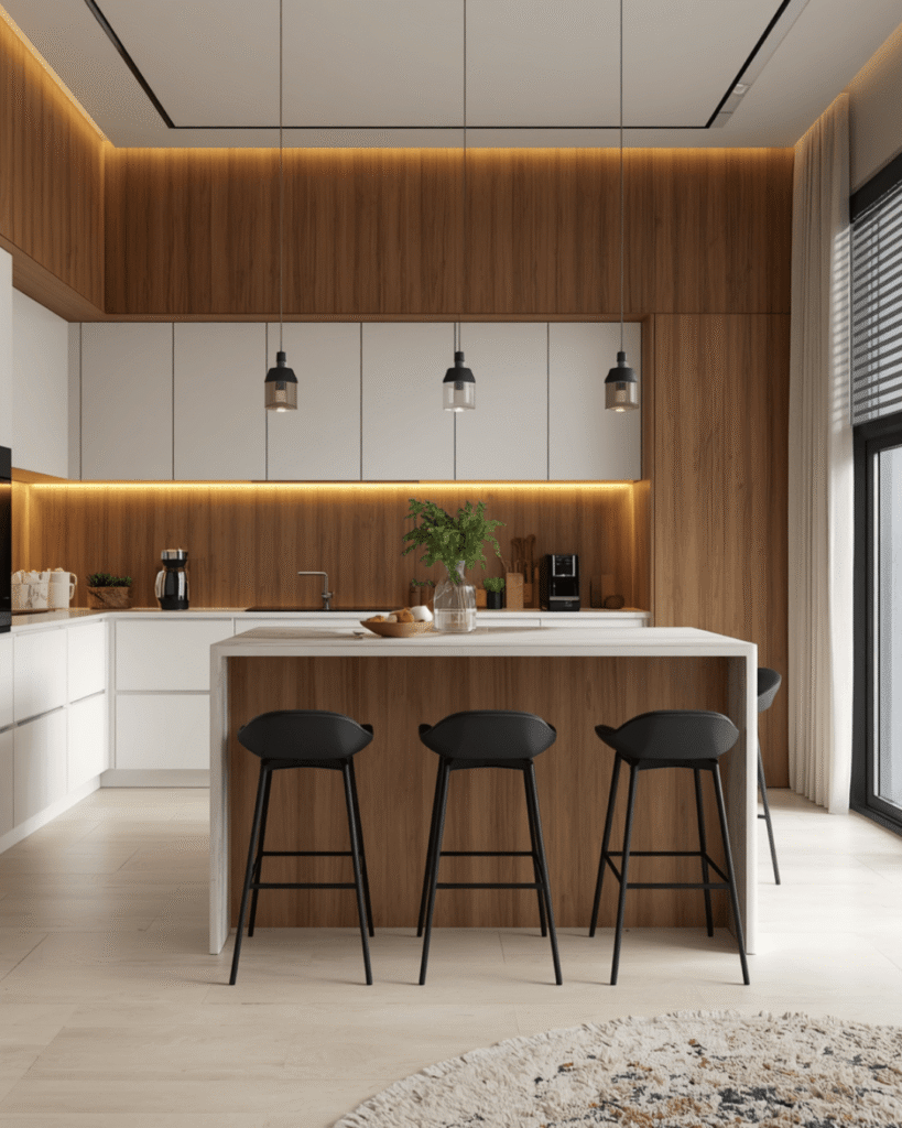 9. Modern Luxury Kitchen with Soft Ambient Lighting
