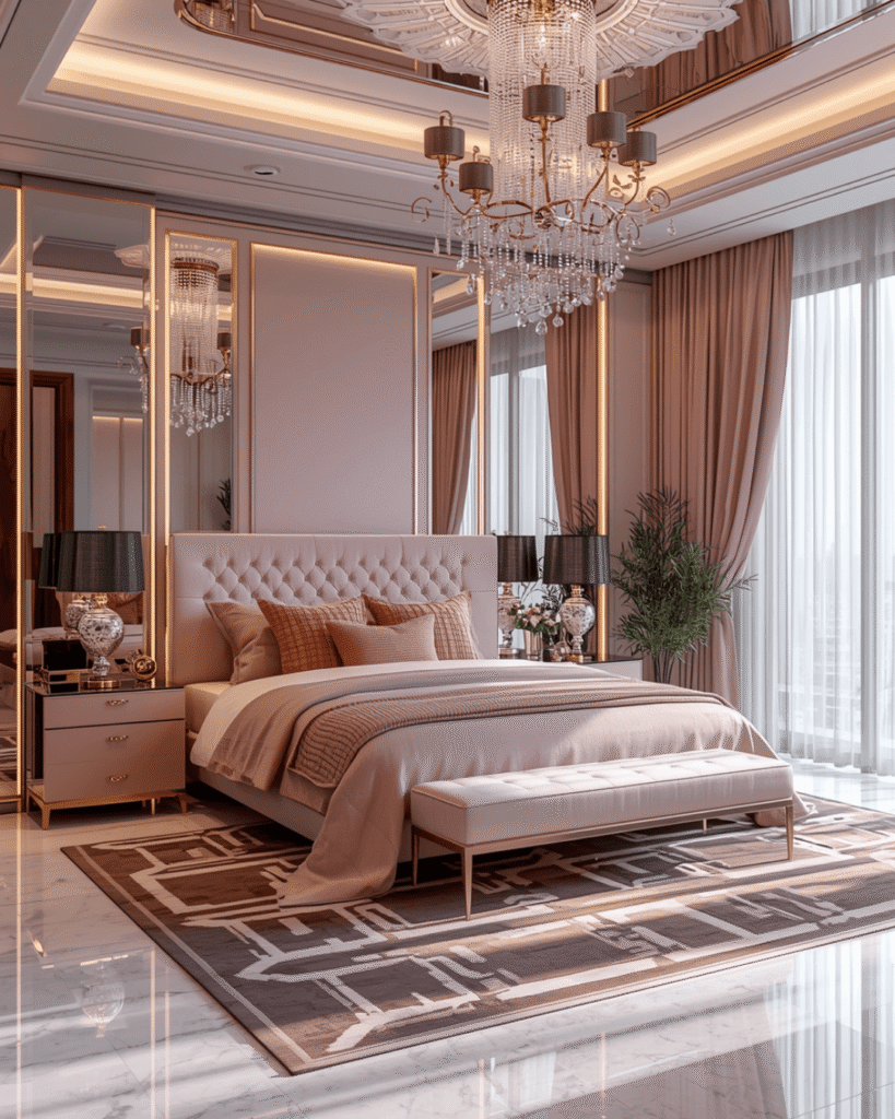 9. Premium Modern Bedroom Design with Soft Pink Decor