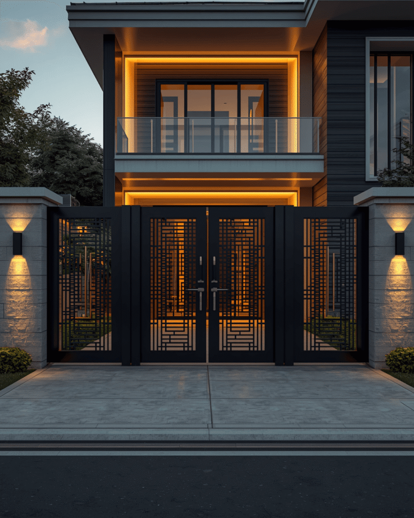 9.Modern Villa Entrance Gate Design Trends for 2026