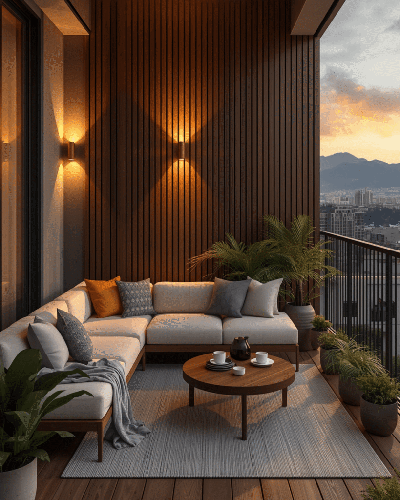 9. Apartment Balcony Makeover Ideas with Modern Decor